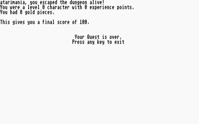 Quest atari screenshot
